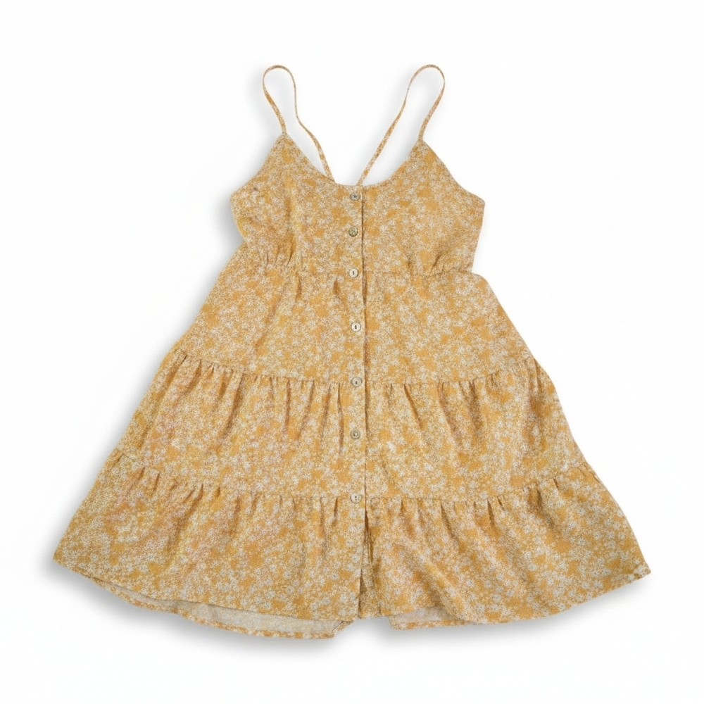 New In Womens Small Floral Yellow Dress
